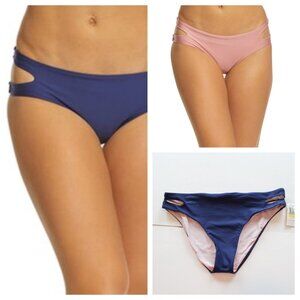Splendid Art Deco Reversible Bikini Bottom Blue Small NWT